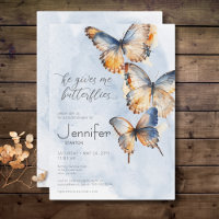 Er gibt mir Butterflies blaues Brautparty