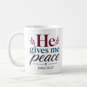 Er gibt mir Frieden Inspirierendes christliches Zi Kaffeetasse