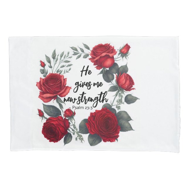 Er gibt mir neue Kraft Kissenbezug (Vorderseite)