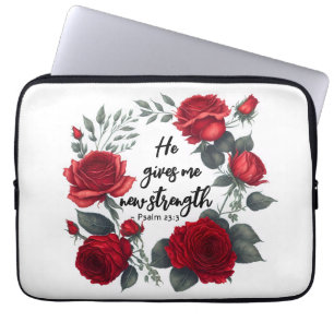 Er gibt mir neue Kraft Laptopschutzhülle