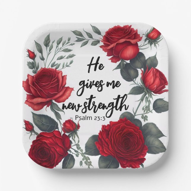 Er gibt mir neue Kraft Pappteller (Vorderseite)