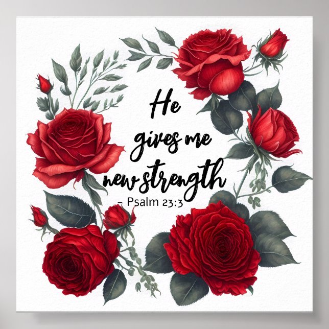 Er gibt mir neue Kraft Poster (Vorne)