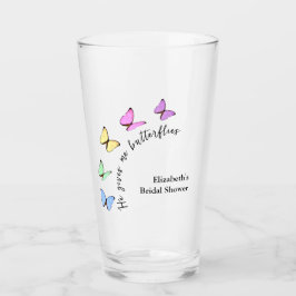 Er gibt mir Schmetterlinge Brautparty Glas