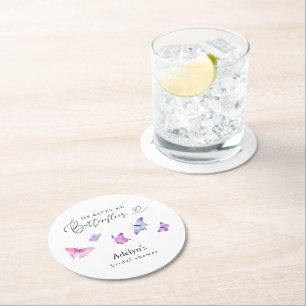 Er gibt mir Schmetterlinge Runder Pappuntersetzer