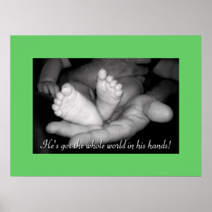 Er Got die ganze Welt in seinem Angebotsgedicht Poster