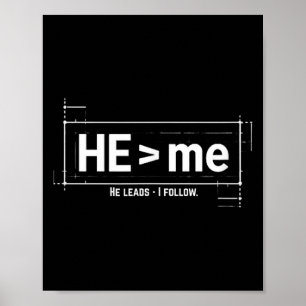 Er größer als - er führt folgen - christlich poster