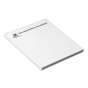 Er hat alle Eigenschaften eines Hundes Notizblock