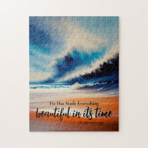 Er hat alles schöne Puzzle gemacht