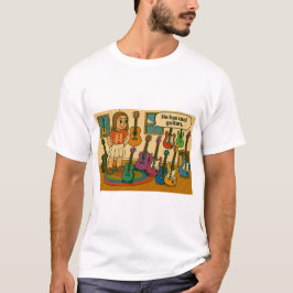 Er hat coole Gitarren T-Shirt