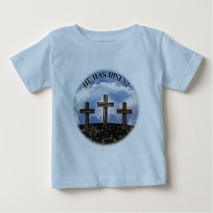 Er hat drei geruchte Kreuze Matthew 26:39 Baby T-shirt
