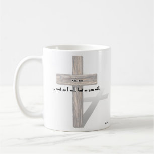 Er hat drei geruchte Kreuze Matthew 26:39 Tasse