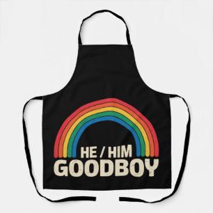 Er hat einen guten Jungen Rainbow LGBTQ Gay Pride Schürze