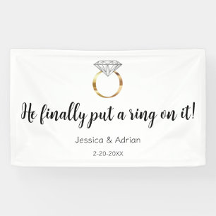 Er hat ihr endlich einen Ring angesteckt Diamanten Banner