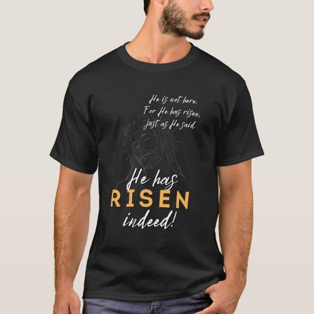 Er hat Jesus Christlich glücklichen Ostern Thorns  T-Shirt (Vorderseite)