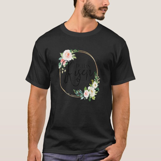 Er hat Matthew 286 Flora Christlich Ostern Da T-Shirt (Vorderseite)