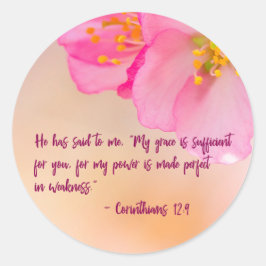 Er hat mir Christliche florale Inspiration gesagt Runder Aufkleber