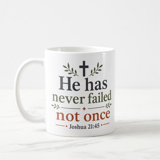 Er hat noch nie versagt, nicht ein einziges Mal Ch Kaffeetasse (Links)