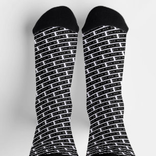 Er hat sein Geschlecht Pronoun Retro-Label Socken