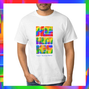Er hat seine Pronouns-Rainbow-Gefärbte Krawatte T-Shirt
