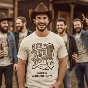 Er heiratet Western Cowboy Junggesellenabschied T-Shirt