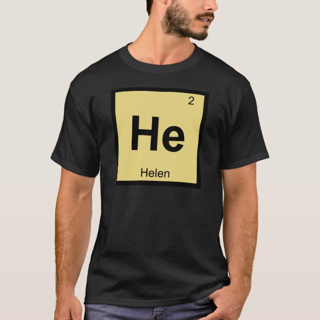 Er - Helen des Troja-Chemie-Periodensystem-Symbols T-Shirt (Vorderseite)