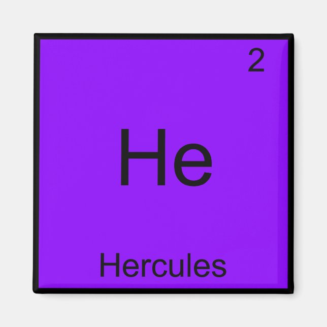 Er - Hercules Funny Chemistry Element Symbol T-Shi Magnet (Vorne)
