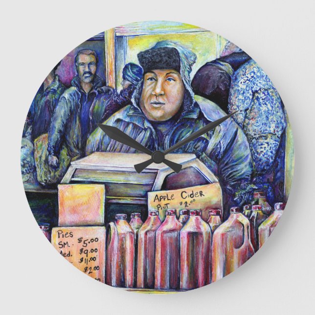 Er hörte, was ich sah große wanduhr (Vorderseite)