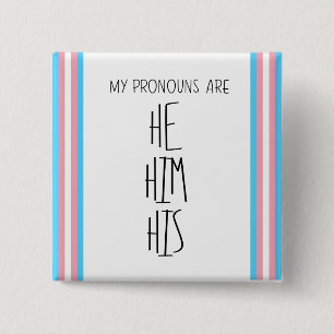Er/Ihm/Seine Pronouns Transgender Button