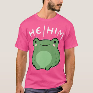 Er Ihn Pronomen Frosch Niedlich Lgbt Queer Ästheti T-Shirt