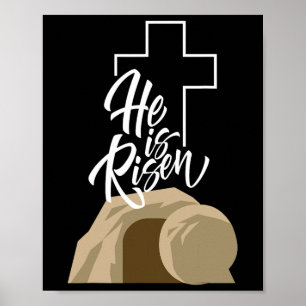Er ist 3 Tage Risen Jesus Christus glücklichen Ost Poster