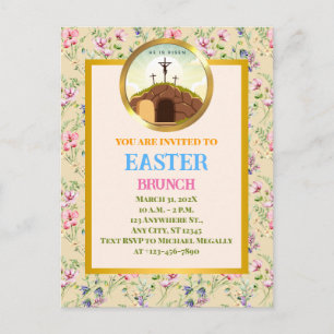 Er ist am Sonntag Risen und Feier der Auferstehung Postkarte