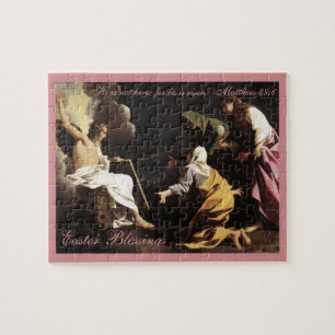 Er ist auferstanden Bibelvers religiöser christlic Puzzle