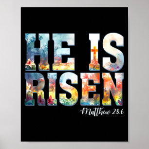 Er ist auferstanden Boho Ostern christlich Jesus Poster
