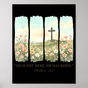 Er ist auferstanden christliche Wildblume frohe Os Poster