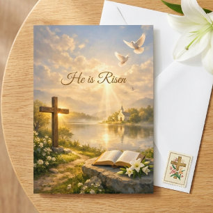 Er ist auferstanden Christliches Oster-Auferstehun Karte