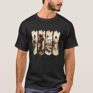 Er ist auferstanden Christliches Ostern Jesus Kreu T-Shirt