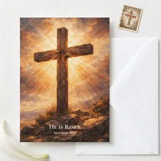 Er ist auferstanden Christliches Ostern Karte