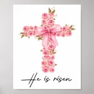 Er Ist Auferstanden Coquette Schleife Florales Kre Poster