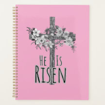 Er Ist Auferstanden Floral Kreuz Planner