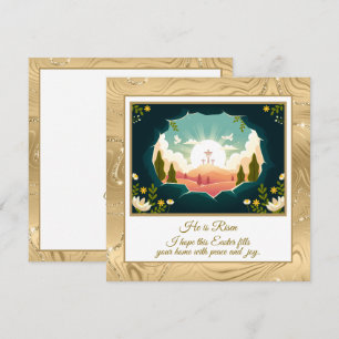 "Er ist auferstanden" Frohe Ostern - Anpassbare re Mitteilungskarte