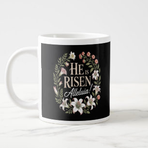 Er ist auferstanden Halleluja Floral christliches  Jumbo-Tasse