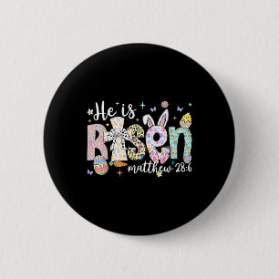 Er ist auferstanden Jesus Christlich Frohe Ostern  Button