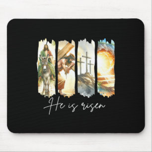 Er ist auferstanden Jesus Christlich Frohe Ostern  Mousepad
