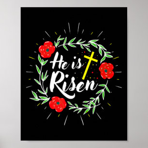 Er ist auferstanden Jesus Christlich Frohe Ostern Poster