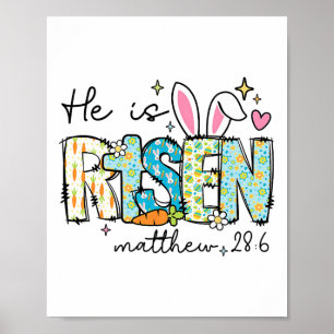 Er ist auferstanden Jesus Christlich Frohe Ostern Poster