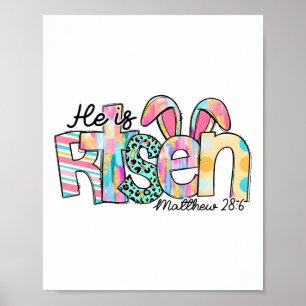 Er ist auferstanden Jesus Christlich Frohe Ostern Poster
