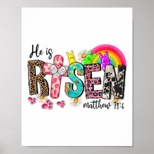 Er ist auferstanden Jesus Christlich Frohe Ostern Poster