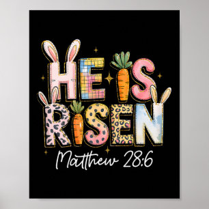 Er ist auferstanden Jesus Christlich Frohe Ostern Poster