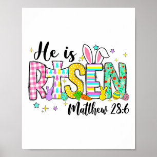 Er ist auferstanden Jesus Christlich Frohe Ostern Poster