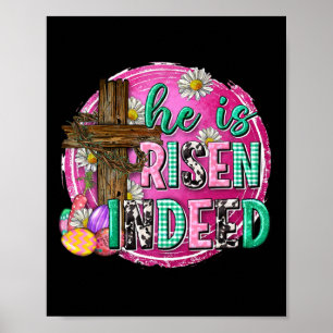 Er ist auferstanden Jesus Christlich Frohe Ostern Poster